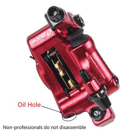 ZOOM HB100 Mountain Bike Hydraulic Brake Caliper Folding Bike Cable Pull Hydraulic Disc Brake Caliper, Style:Front(Red)-garmade.com