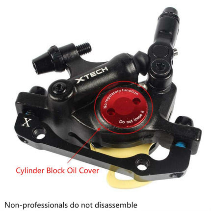 ZOOM HB100 Mountain Bike Hydraulic Brake Caliper Folding Bike Cable Pull Hydraulic Disc Brake Caliper, Style:Front(Red)-garmade.com