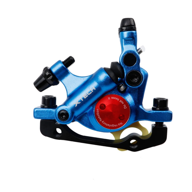 ZOOM HB100 Mountain Bike Hydraulic Brake Caliper Folding Bike Cable Pull Hydraulic Disc Brake Caliper, Style:Front(Blue)-garmade.com