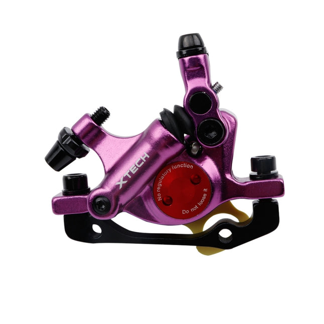 ZOOM HB100 Mountain Bike Hydraulic Brake Caliper Folding Bike Cable Pull Hydraulic Disc Brake Caliper, Style:Front(Purple)-garmade.com