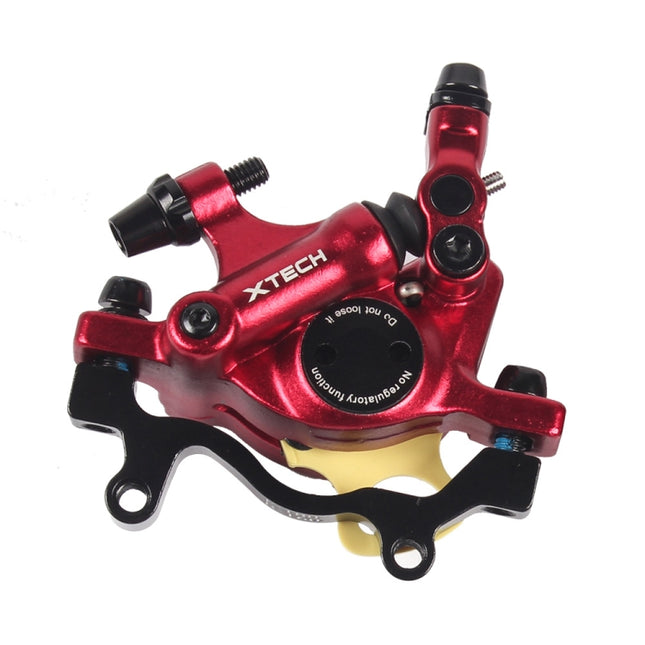 ZOOM HB100 Mountain Bike Hydraulic Brake Caliper Folding Bike Cable Pull Hydraulic Disc Brake Caliper, Style:Rear(Red)-garmade.com