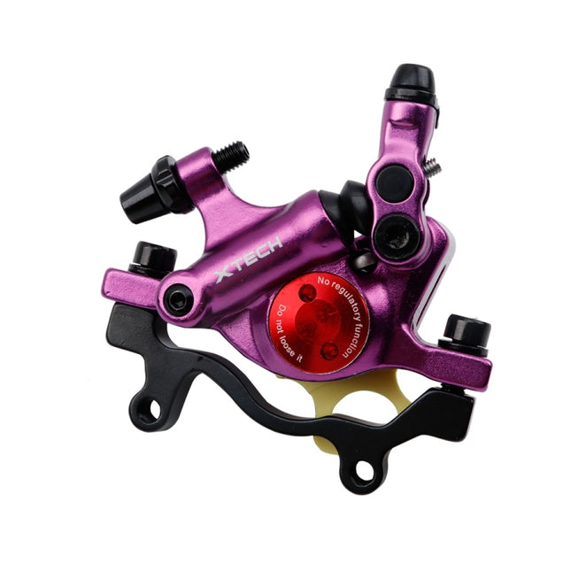 ZOOM HB100 Mountain Bike Hydraulic Brake Caliper Folding Bike Cable Pull Hydraulic Disc Brake Caliper, Style:Rear(Purple)-garmade.com