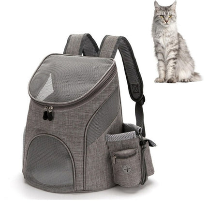 Go Out Portable Foldable Pet Cat and Dog Carry Backpack, Size:S (Gray)-garmade.com