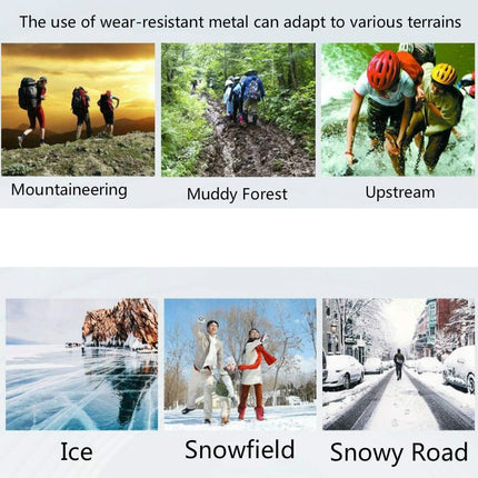 DM-1601 3 Pairs Outdoor Mountaineering Snow Ice Surface 7-tooth Crampons Zinc Alloy Spikes Silicone Anti-skid Shoe Covers, Size:One Size-garmade.com