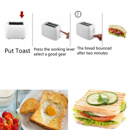 Toaster Home Sandwich Breakfast Machine Automatic Breakfast Toaster, EU Plug-garmade.com