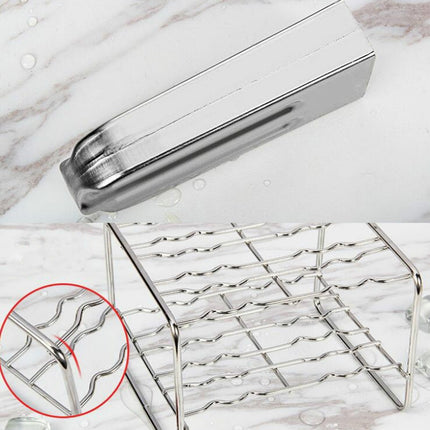 Stainless Steel DIY Ice Cream Mold Household Popsicle Ice Cream Mold(3 Flat 3 Round Head Double Grooves)-garmade.com