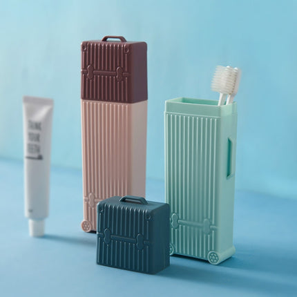 4 PCS Travel Wash Cup Toothbrush Box Portable Set Creative Business Trip Tooth Storage Box(Shades of gray)-garmade.com