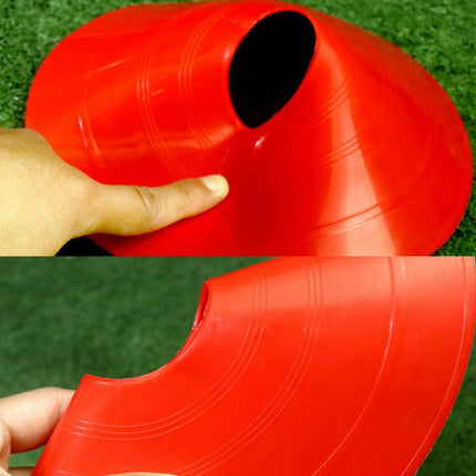 10 PCS Football Training Sign Disc Sign Cone Obstacle Football Training Equipment(Yellow)-garmade.com