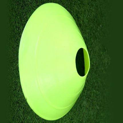 10 PCS Football Training Sign Disc Sign Cone Obstacle Football Training Equipment(Fluorescent Green)-garmade.com