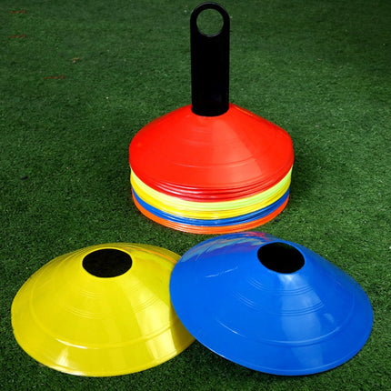 10 PCS Football Training Sign Disc Sign Cone Obstacle Football Training Equipment(Fluorescent Green)-garmade.com