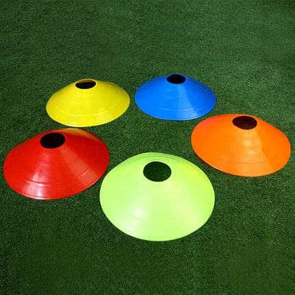 10 PCS Football Training Sign Disc Sign Cone Obstacle Football Training Equipment(Fluorescent Green)-garmade.com