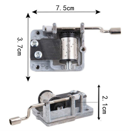 2 PCS Hand-cranked Music Box Movement Music Bell Movement Crafts Toys DIY Accessories, Track:Meet-garmade.com