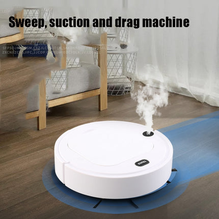 Household Intelligent Humidifying Sweeping Robot Spray Lazy Sweeping Dust Collector Mopping Vacuum Cleaner(White)-garmade.com