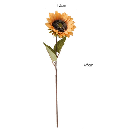 5 PCS Retro Sunflower Sunflower Simulation Sunflower Bouquet Wedding Bride Holding Fake Flowers(Blue)-garmade.com