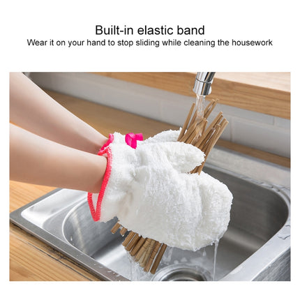 10 PCS Bamboo Fiber Household Non-stick Oil Dishwashing Gloves Kitchen Cleaning Waterproof Gloves-garmade.com