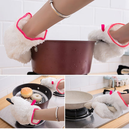 10 PCS Bamboo Fiber Household Non-stick Oil Dishwashing Gloves Kitchen Cleaning Waterproof Gloves-garmade.com