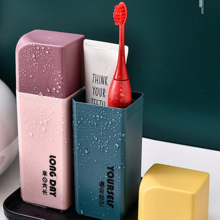 5 PCS Portable Toothbrush Barrel Gargle Cup Simple Travel Set Cup(Rose Pink)-garmade.com