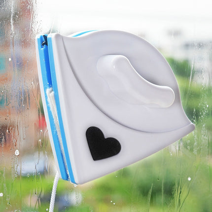 Double-sided Glass Window Cleaner Triangle Multifunctional Magnetic Glass Cleaner(White)-garmade.com