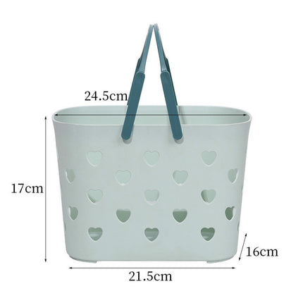 6 PCS Portable Bathroom Bath Basket Wash Basket Toilet Storage Basket(Green)-garmade.com