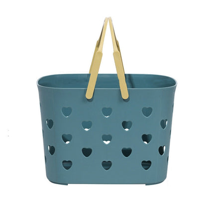 6 PCS Portable Bathroom Bath Basket Wash Basket Toilet Storage Basket(Blue)-garmade.com