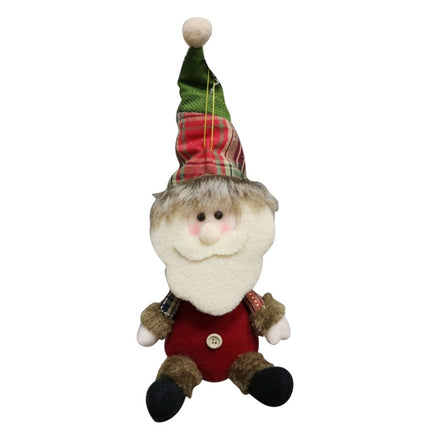 Santa Claus Snowman Doll Pendant Christmas Decorations Christmas Ornaments Pendant Gifts, Size: Sitting(Senior)-garmade.com