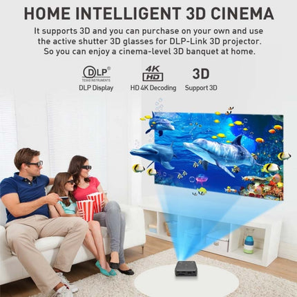 P11 854x480 DLP Mini Smart Projector With Infrared Remote Control, Android 9.0, 2GB+16GB, Support 2.4G/5G WiFi, Bluetooth, TF Card(Silver Gray)-garmade.com