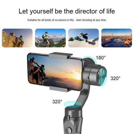 H4 Three-axis Handheld Gimbal Stabilizer For Shooting Stable, Anti-shake Balance Camera Live Support-garmade.com