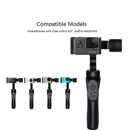 H4 Three-axis Handheld Gimbal Stabilizer For Shooting Stable, Anti-shake Balance Camera Live Support-garmade.com