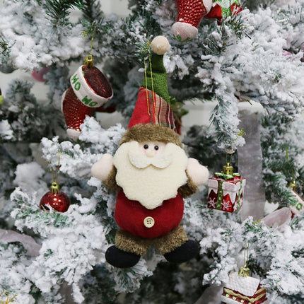 Christmas Decorations Gift Small Pendant Plush Doll Christmas Tree Pendant Supplies, Size: A(Senior)-garmade.com