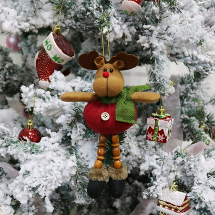 Christmas Decorations Gift Small Pendant Plush Doll Christmas Tree Pendant Supplies, Size: B(Elk)-garmade.com