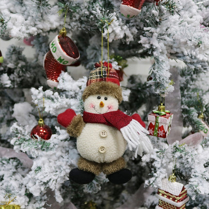 Christmas Decorations Gift Small Pendant Plush Doll Christmas Tree Pendant Supplies, Size: B(Elk)-garmade.com