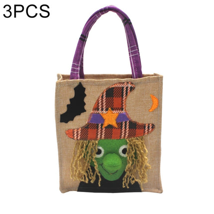 Halloween Decoration Supplies Tote Bag Mall Hotel Biscuits Apple Gift Bag(Witch)-garmade.com