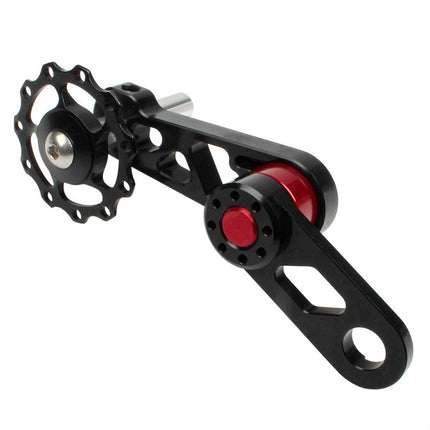 Litepro Folding Bike Guide Wheel LP Oval Chainring Chain Zipper Rear Derailleur Chain(Black)-garmade.com