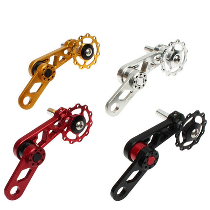 Litepro Folding Bike Guide Wheel LP Oval Chainring Chain Zipper Rear Derailleur Chain(Silver)-garmade.com