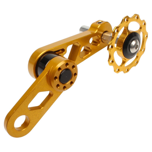 Litepro Folding Bike Guide Wheel LP Oval Chainring Chain Zipper Rear Derailleur Chain(Gold)-garmade.com