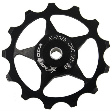 4 PCS MEROCA Metal Bearings Mountain Bike Road Bike Rear Derailleur Guide Wheel 11T/13T Guide Wheel, Specification:13T, Color:Black-garmade.com