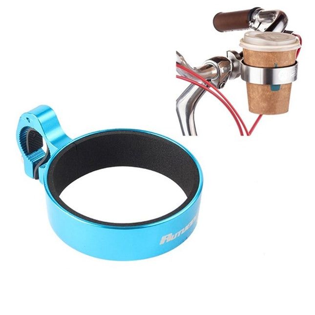 Cycling Bicycle Coffee Cup Holder Milk Tea Cup Holder Aluminum Alloy Bottle Holder(Blue)-garmade.com