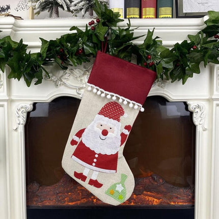 Christmas Socks Gift Bag Children Christmas Decoration Gift Socks Supplies Christmas Tree Pendant(Senior)-garmade.com