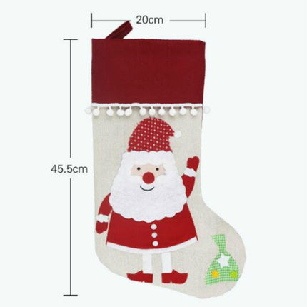 Christmas Socks Gift Bag Children Christmas Decoration Gift Socks Supplies Christmas Tree Pendant(Snowman)-garmade.com