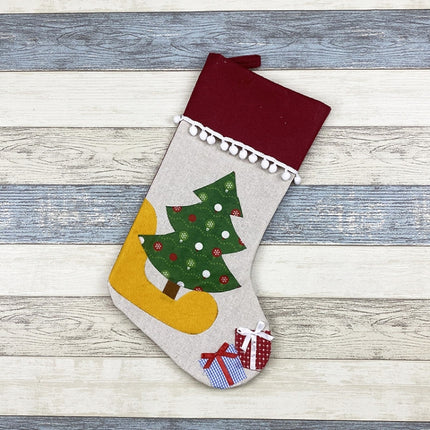 Christmas Socks Gift Bag Children Christmas Decoration Gift Socks Supplies Christmas Tree Pendant(Christmas Tree)-garmade.com