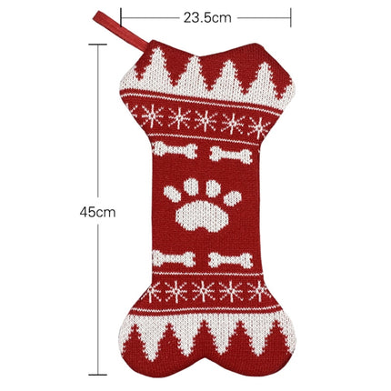 Christmas Decorations Christmas Bone Socks Gift Bag Pendant(Dog Paw)-garmade.com