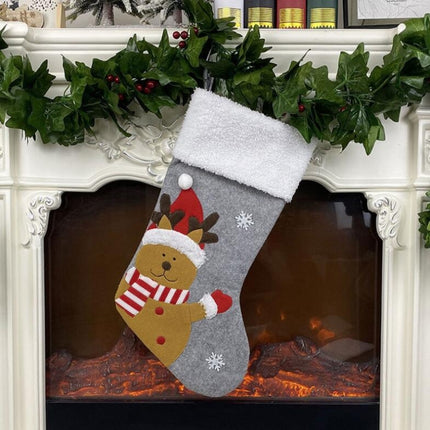 Christmas Decorations Gift Bags Ornaments Holiday Dress Up Christmas Socks(Elk)-garmade.com