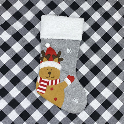 Christmas Decorations Gift Bags Ornaments Holiday Dress Up Christmas Socks(Elk)-garmade.com