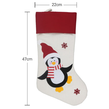 Christmas Stocking Creative Gift Bag Candy Bag Christmas Decoration Pendant(Christmas Penguin)-garmade.com