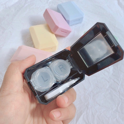 15 PCS Contact Lens Case Simple Mini Push-type Double Box Contact Lens Case Random Colour-garmade.com