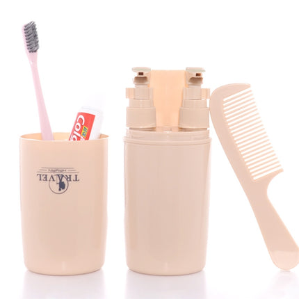 ETRAVEL Travel Toiletry Four-piece Set Travel Toothbrush Case(Naked Pink)-garmade.com