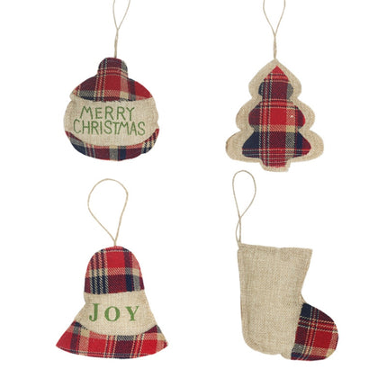 Christmas Decoration Christmas Pendant Supplies Gift Socks Ornaments(A Round)-garmade.com