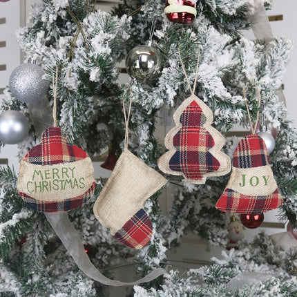 Christmas Decoration Christmas Pendant Supplies Gift Socks Ornaments(B Sock)-garmade.com