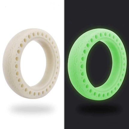 M0137 For Xiaomi Mijia M365 Electric Scooter Accessories 8.5 inch Shock-absorbing Pattern Honeycomb Solid Tire Fluorescent Tire(Fluorescent Green)-garmade.com