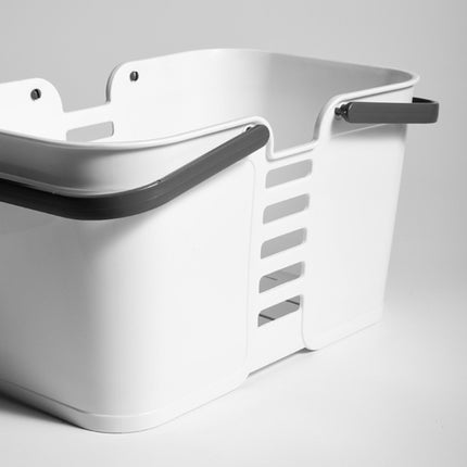 3 PCS Portable Bath Basket Toiletries Storage Box(Gray)-garmade.com